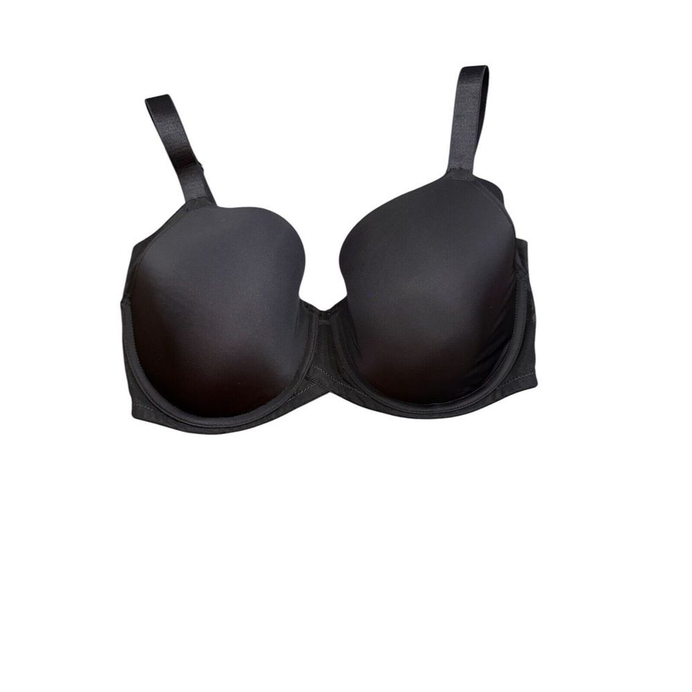 Paramour 34DDD‎ Bra Black Marvelous Side Smoothing T-Shirt Underwire 245033